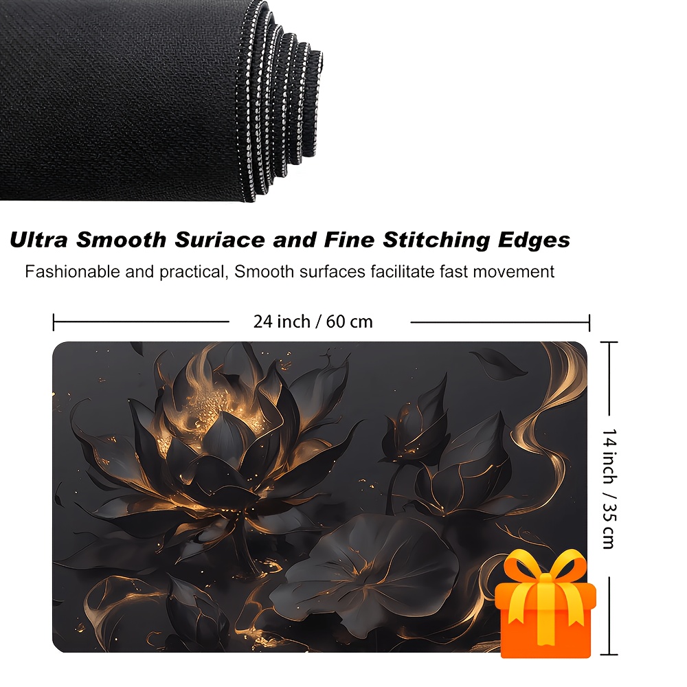 Black Lotus Playmat Game Mat for Trading Card Games